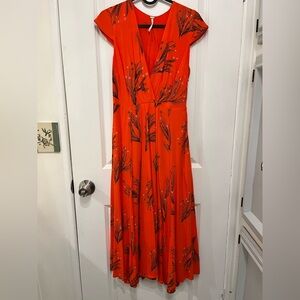 Free People Vibrant Orange Maxi Dress